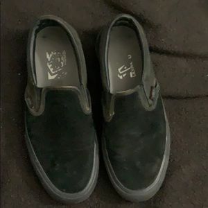 vans slip on bro black